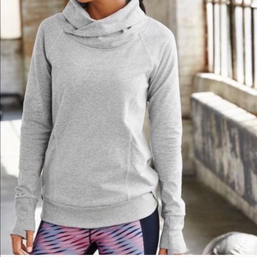 • Athleta • Track Pullover Sweatshirt Gray XXS